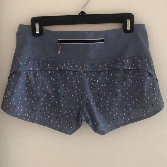 Lululemon Speed Short in Confetti Cake Multi / Blue Denim *Block-It Pocket - Picture 5 of 9